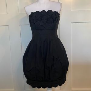 BCBG Strapless with Scalloped Detailing